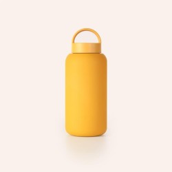 Bink - Szklana butelka do monitorowania dziennego nawodnienia Day Bottle 800ml - Mustard