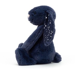 Jellycat - Przytulanka Bashful Królik z uszami w gwiazdki 18cm - Granatowy