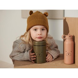 Liewood - Czapka bawełniana z uszkami Gina Beanie - Golden caramel