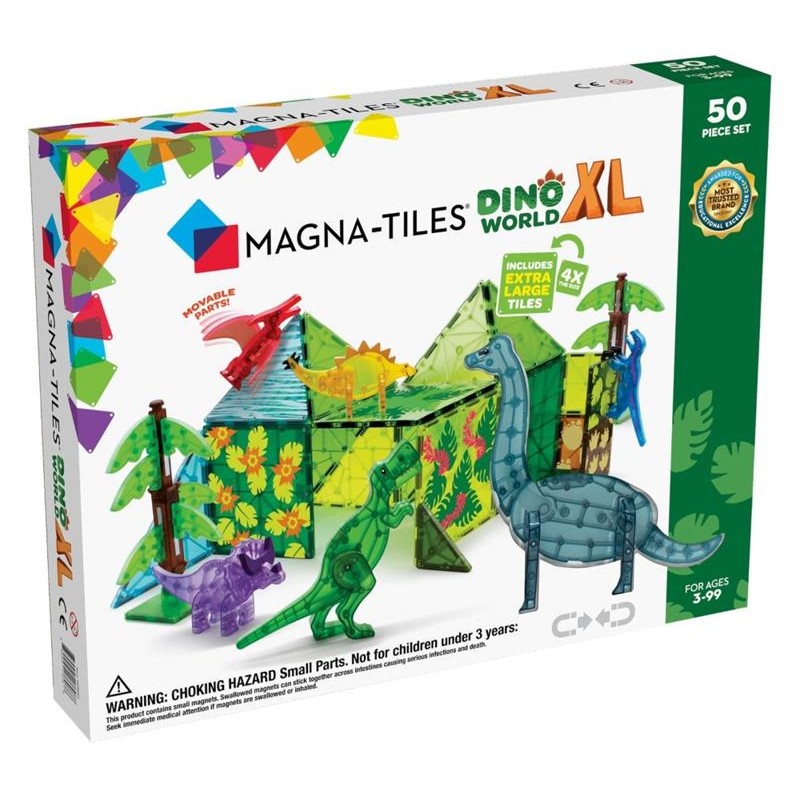 Magna Tiles - Klocki magnetyczne Dino World XL 50el.