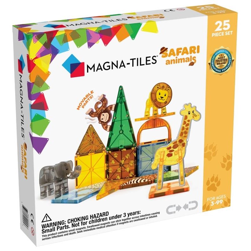 Magna Tiles - Klocki magnetyczne Safari Animals 25 el.