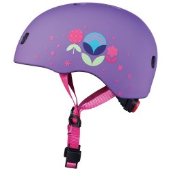 Micro - Kask M - Fioletowy w kwiatki