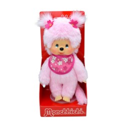 Monchhichi - Pluszowa małpka dziewczynka Cherry Blossom, 20cm - Różowa