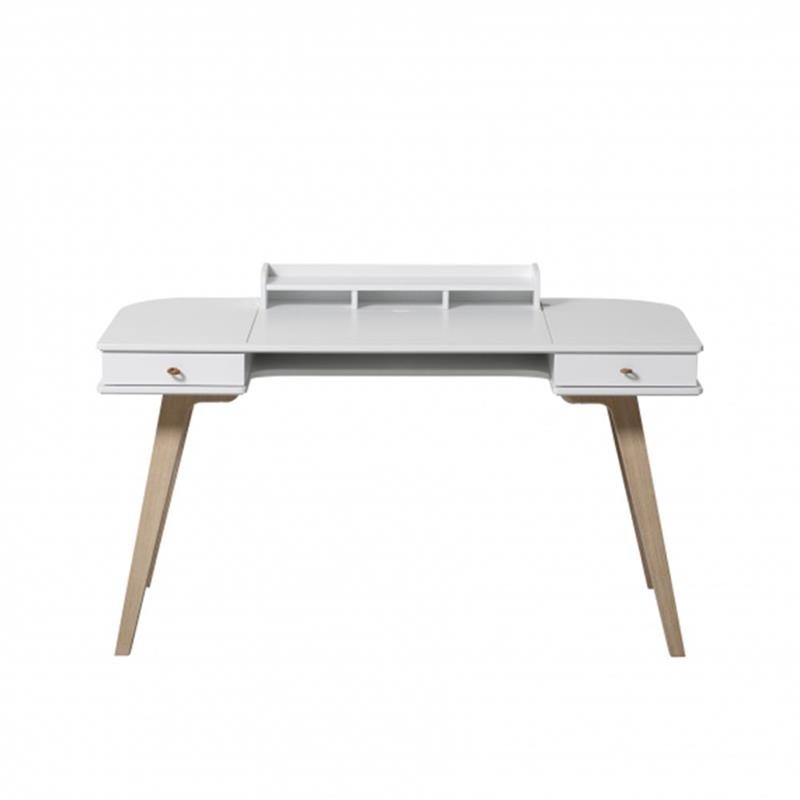 Oliver Furniture - Drewniane biurko dziecięce Wood, wys. 66 cm - white/oak