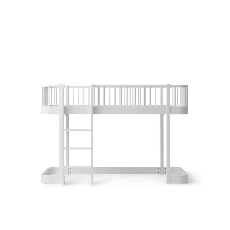 Oliver Furniture - Drewniane łóżko na antresoli Original low loft bed - White