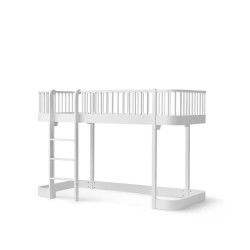 Oliver Furniture - Drewniane łóżko na antresoli Original low loft bed - White