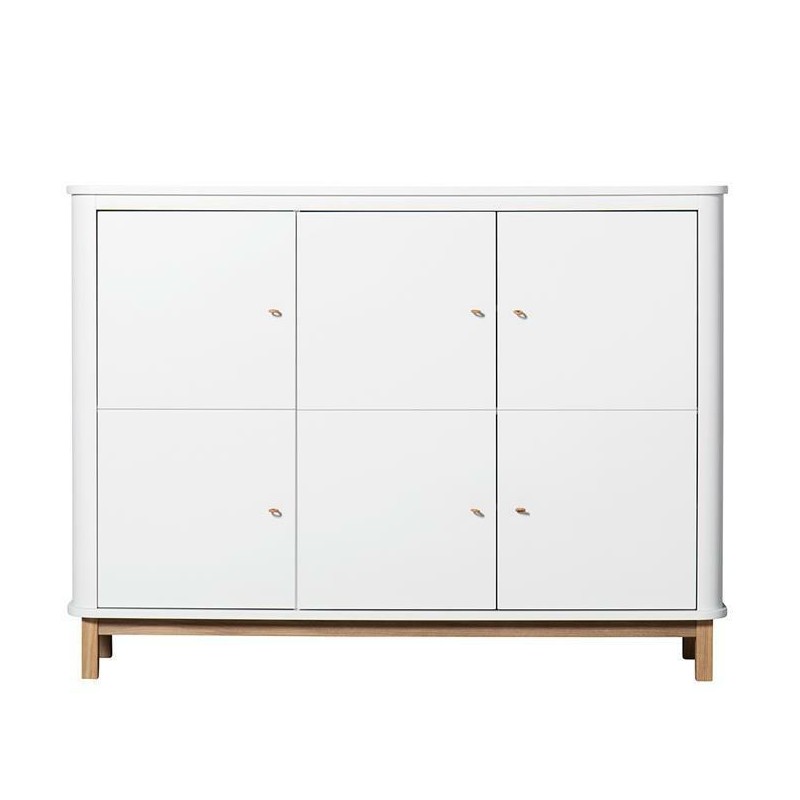 Oliver Furniture - Komoda 3-drzwiowa - white/oak