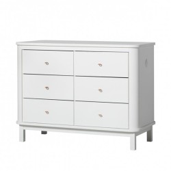 Oliver Furniture - Komoda 6 szuflad - white