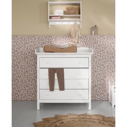 Oliver Furniture - Komoda Seaside z 4 szufladami i przewijakiem - white