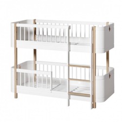 Oliver Furniture - Łóżko Mini+ low bunk - white/oak