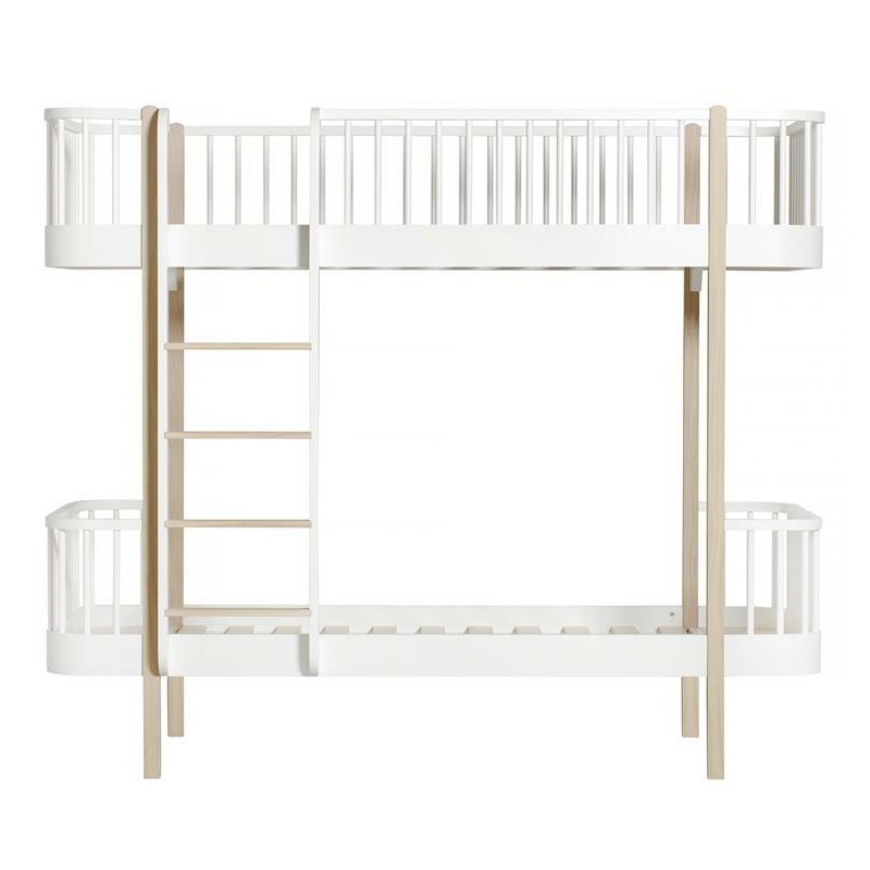 Oliver Furniture - Łóżko Wood Bunk - white/oak