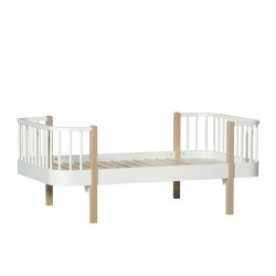 Oliver Furniture - Łóżko Wood Junior - white/oak