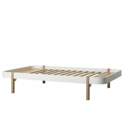 Oliver Furniture - Łóżko Wood Lounger 120cm - white/oak