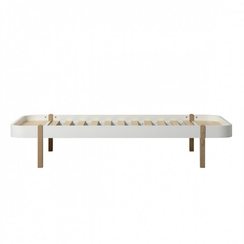 Oliver Furniture - Łóżko Wood Lounger 90cm - white/oak