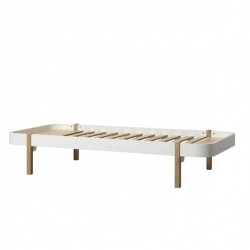 Oliver Furniture - Łóżko Wood Lounger 90cm - white/oak