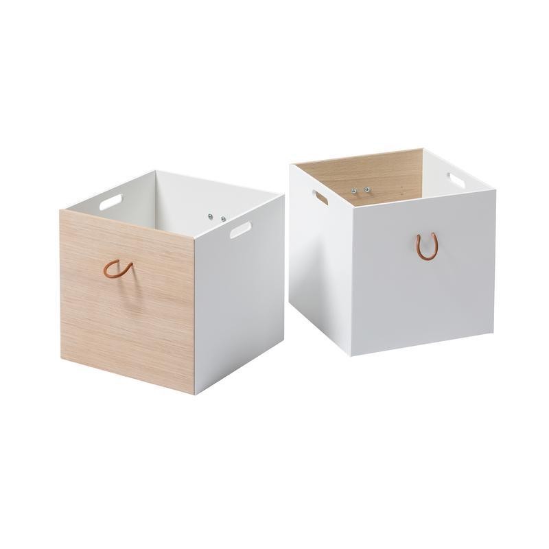 Oliver Furniture - Pudełka 3szt. white/oak