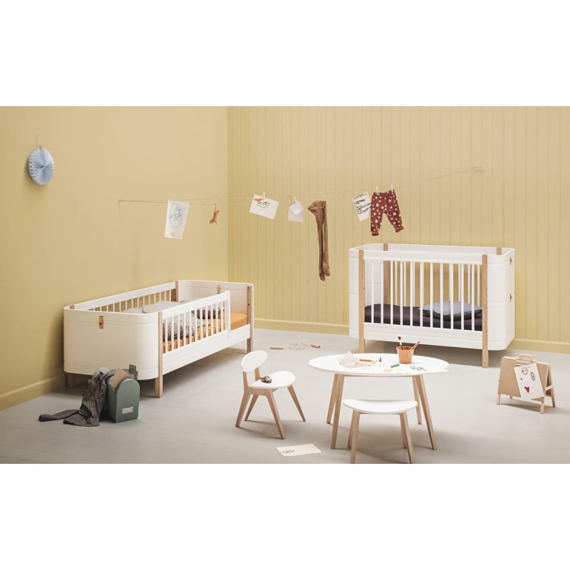 Taburete infantil PingPong WOOD Oliver Furniture blanco-roble