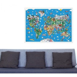 Omy - Gigantyczny plakat z naklejkami 70x100cm - Atlas