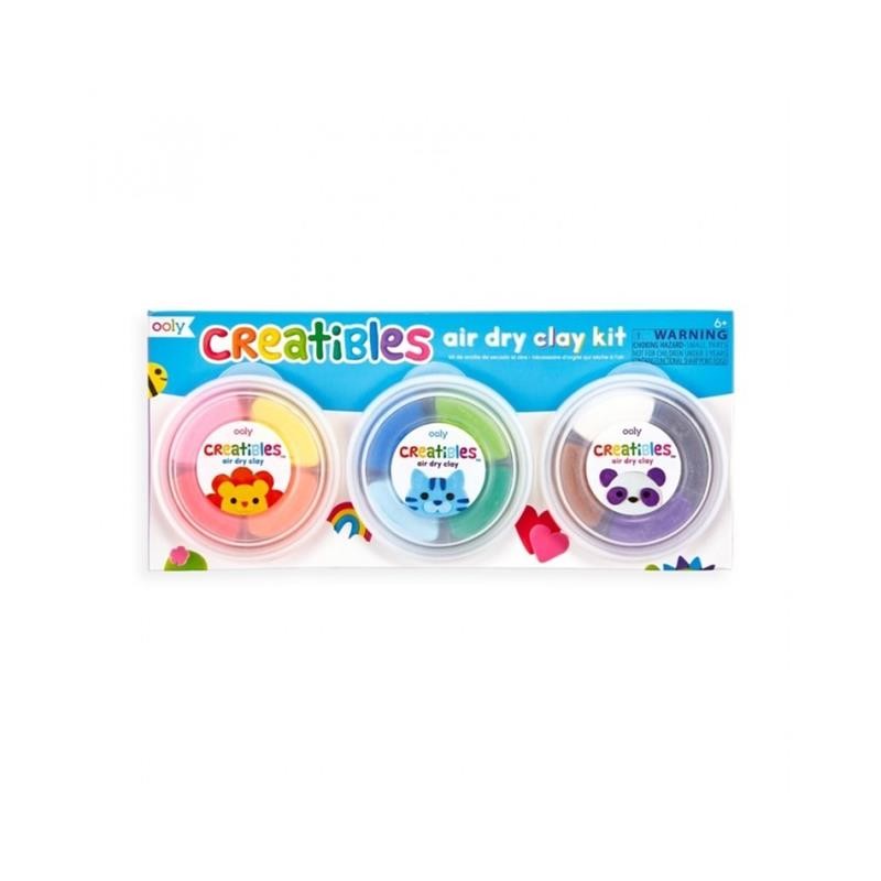 Ooly - Kolorowa glina do zabawy, Creatibles Air Dry Clay Kit