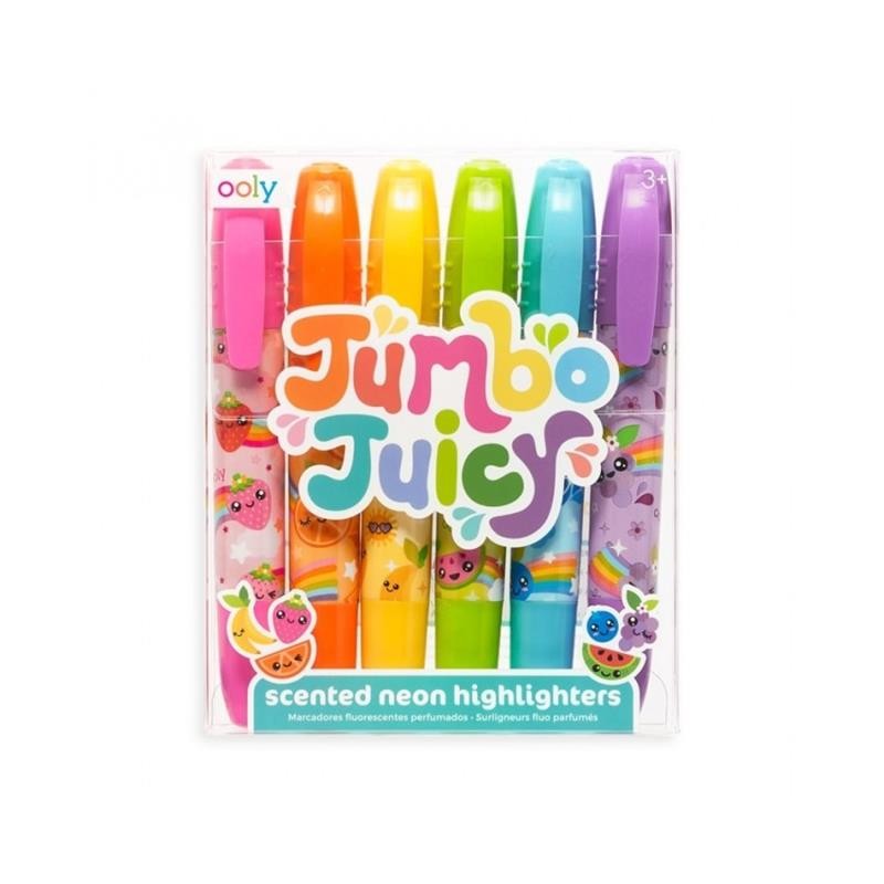 Ooly - Pachnące flamastry/zakreślacze Jumbo Juicy, 6szt. - Neonowe