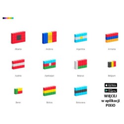 Pixio - Klocki magnetyczne Flags 111