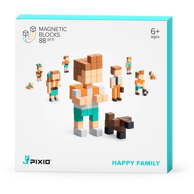 Pixio - Klocki magnetyczne Happy Family 88