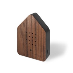 Relaxound - Domek z odgłosami ptaków Zwitscherbox Wood - Walnut/black