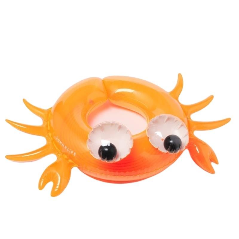 Sunnylife - Dmuchane koło do pływania dla dzieci Kiddy - Sonny the Sea Creature, Neon Orange