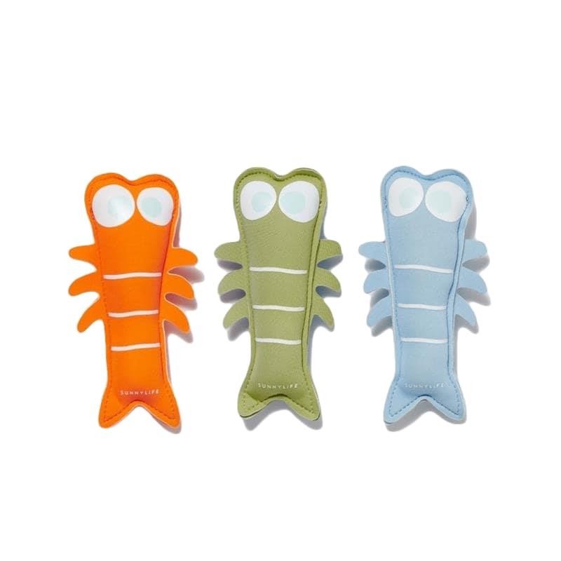 Sunnylife - Zabawki do nauki nurkowania dla dzieci 3-pak - Sonny the Sea Creature, Blue Neon Orange