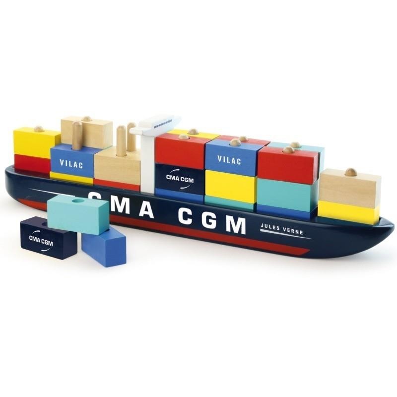 Vilac - Drewniany kontenerowiec CMA CGM