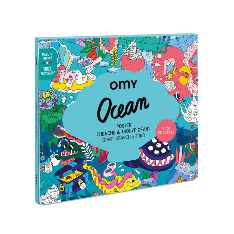 OMY - Plakat z naklejkami - Ocean