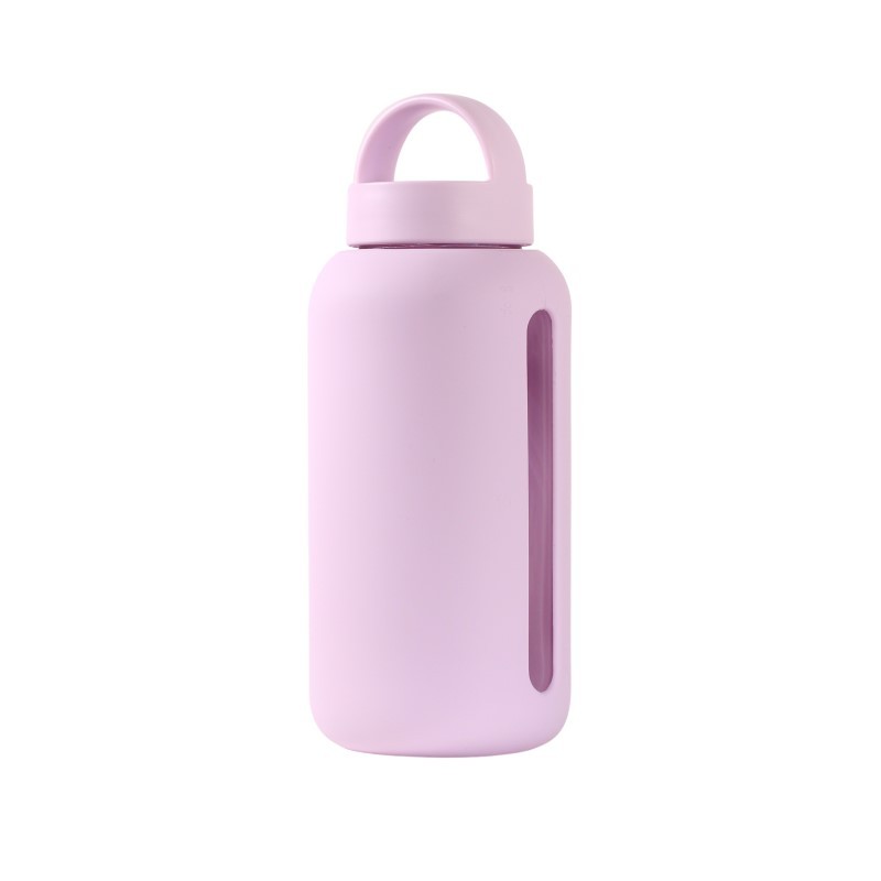 Bink - Szklana butelka do monitorowania dziennego nawodnienia Mama Bottle 800ml - Lilac