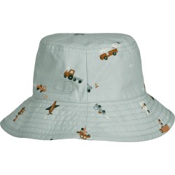 Liewood - Kapelusz Bucket Hat Damon - Vehicles/Dove blue