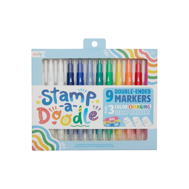 Ooly - Flamastry z transparentnymi stempelkami Stamp-a-doodle