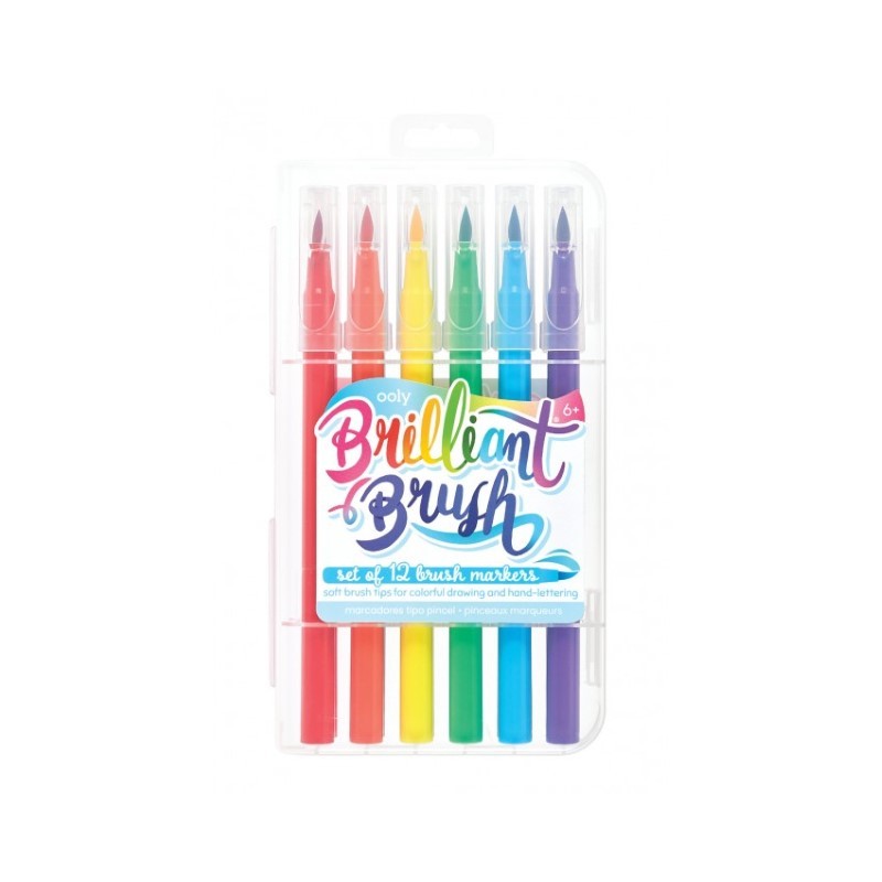 Ooly - Flamastry pędzelkowe Brilliant Brush, 12szt.