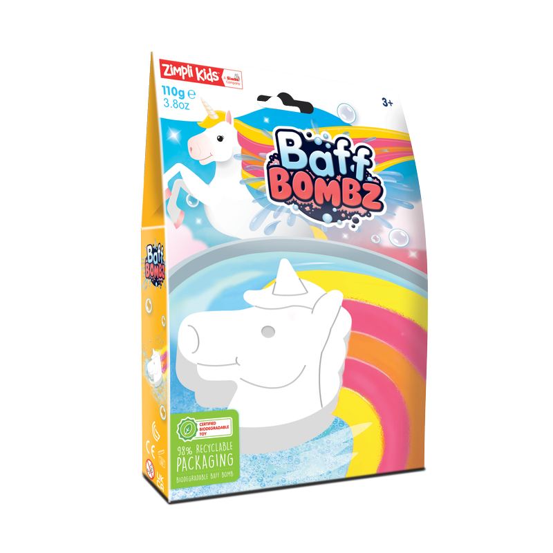 Zimpli Kids - Jednorożec do kąpieli zmieniający kolor wody, Rainbow Baff Bombz