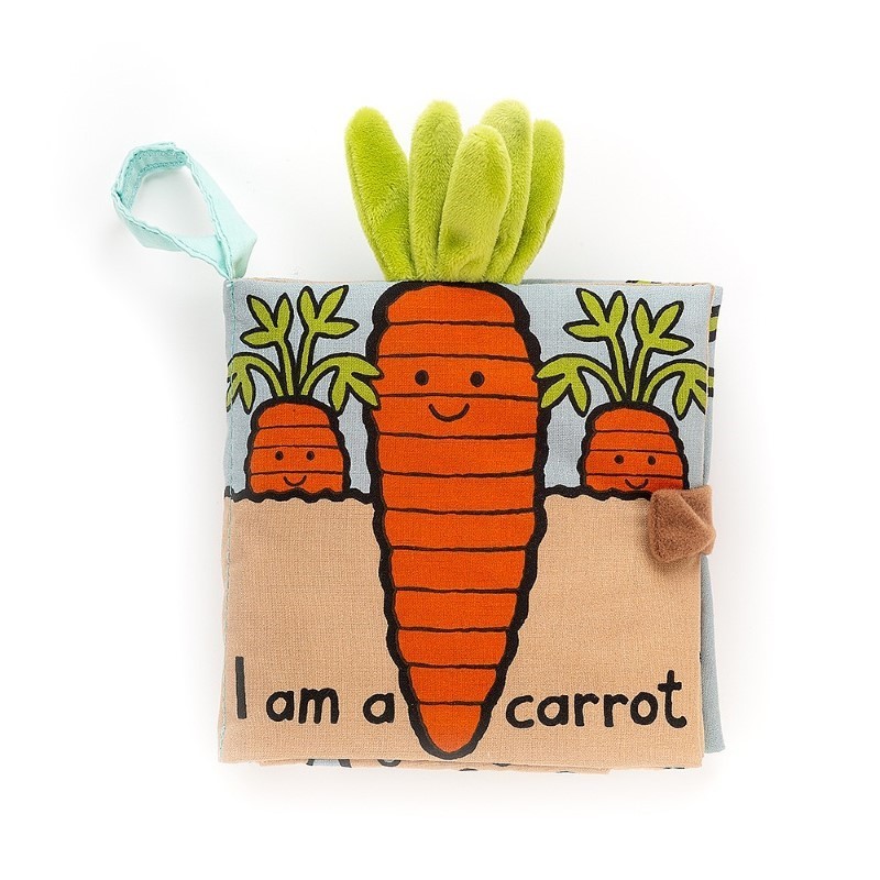 Jellycat - Miękka książeczka sensoryczna dla dzieci „Carrot”