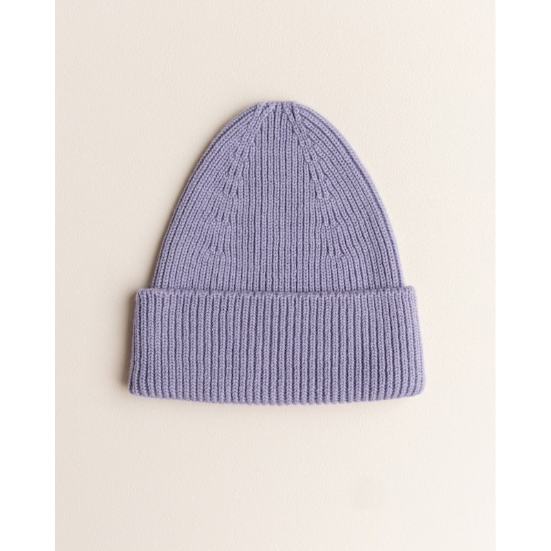 Hvid - Całoroczna czapka z wełny merino Fonzie Beanie - lilac