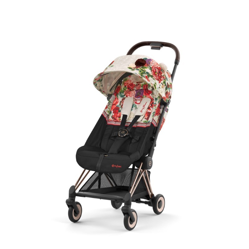 Cybex - Ultrakompaktowy wózek spacerowy Coya - Spring Blossom Light | light beige