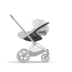 Cybex - Fotelik samochody dla niemowląt Cloud T i-Size Plus - Platinum White | light grey