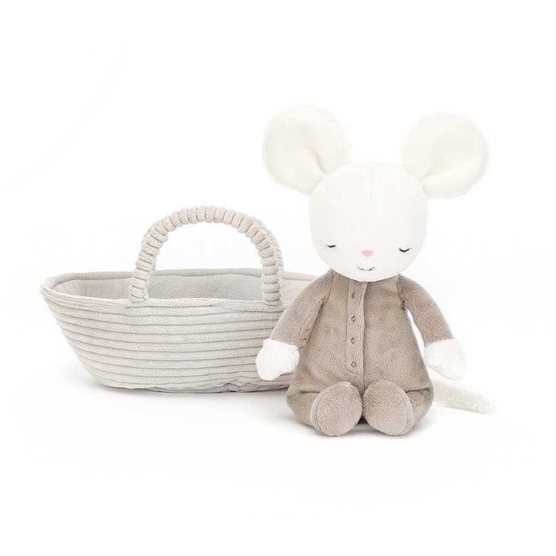 Jellycat - Przytulanka Myszka w koszyku 19cm