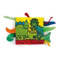 Jellycat - Miękka książeczka sensoryczna dla dzieci „Dino Tails”