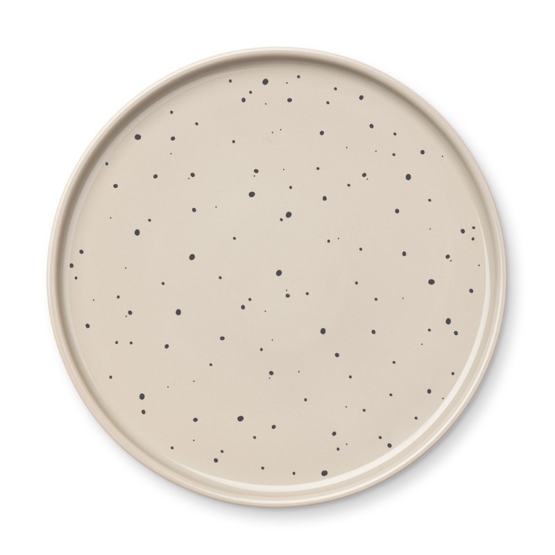 Liewood - Talerz porcelanowy dla dzieci Ophrah - Splash dots/Mist