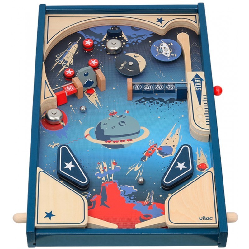 Vilac - Drewniany flipper pinball, kosmos