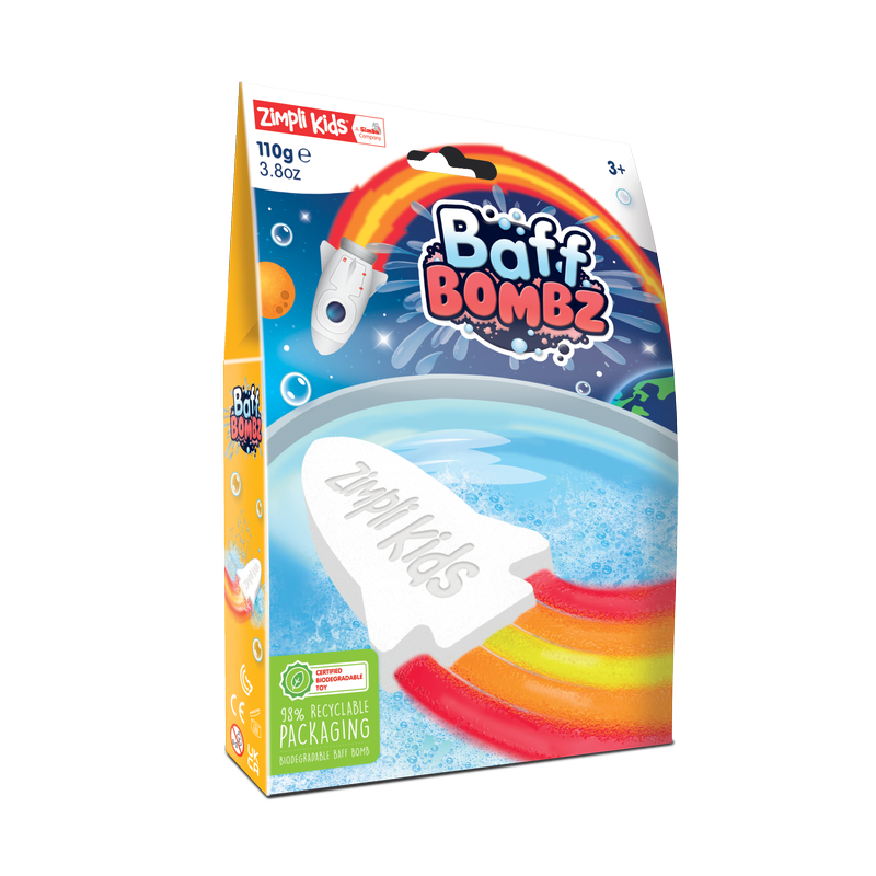 Zimpli Kids - Rakieta do kąpieli zmieniająca kolor wody, Rainbow Baff Bombz