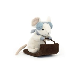 Jellycat - Przytulanka Wesoła myszka na sankach 18cm