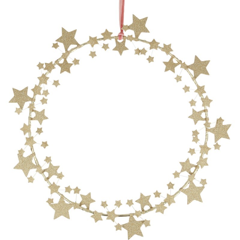 Meri Meri - Błyszczący wieniec świąteczny Sparkly Star Wreath, Christmas