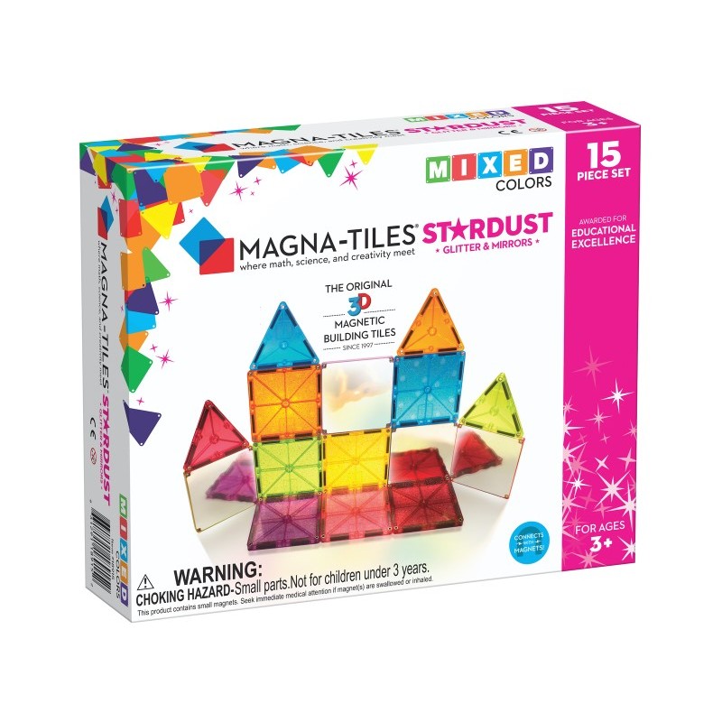 Magna Tiles - Klocki magnetyczne Stardust 15 el.