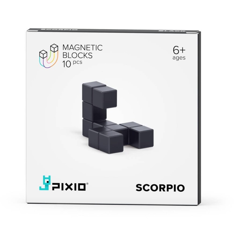 Pixio - Klocki Magnetyczne Black Scorpio 10 Color Series