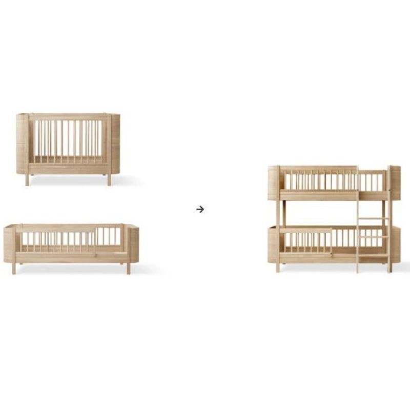 Oliver Furniture - Zestaw do rozbudowy łóżeczka Mini+ i Junior Kit do niskiego łóżka piętrowego - Oak